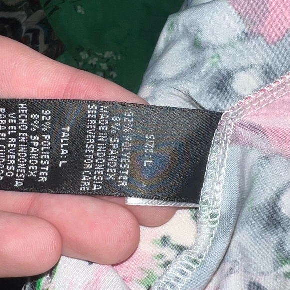 Madison Paige black, pink & red floral dress size L - Picture 5 of 12